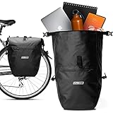 2Radwerk Fahrradtasche für Gepäckträger 25.4 l , 100% Wasserdicht , mit Tragegriff und Schultergurt ,...