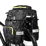 WATERFLY Fahrradtasche 3 in 1 Multifunction wasserdichte Gepäckträgertasche Radfahren Gepäckträger Tasche...